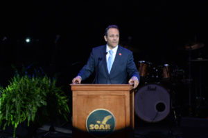 Kentucky Governor Matt Bevin addresses the crowd at the fourth annual SOAR Summit.