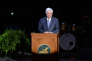 U.S. Congressman Harold “Hal” Rogers (KY-05) addresses the crowd at the fourth annual SOAR Summit in Pikeville, KY on August 4, 2017.