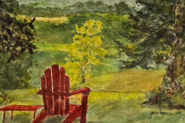 A Chair with A View -  Artist Janie Hail